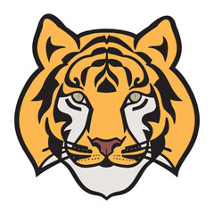 A beautiful tiger face vector artwork