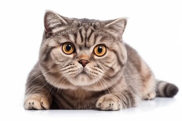 Obraz premium british cat isolated on white