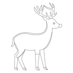 A cute baby deer coloring pages