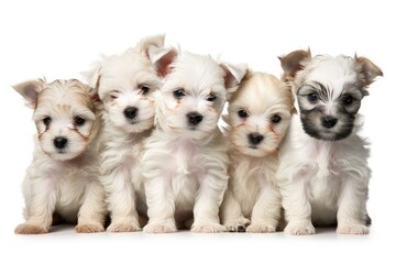 Fototapeta na wymiar group of puppies