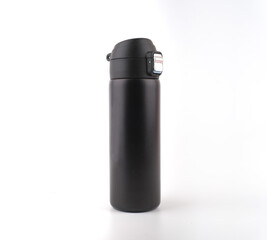 Blank thermos insulated vacuum stainless steel beverage bottle mockup