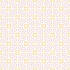 Pattern with floral geometric style. Vector illustration for wrapping paper