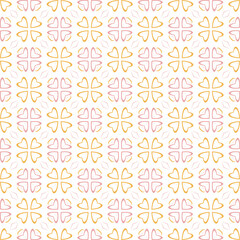 Pattern with floral geometric style. Vector illustration for wrapping paper