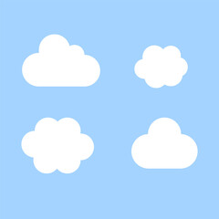 The clouds in abstract style. Blue sky vector. Vector illustration.
