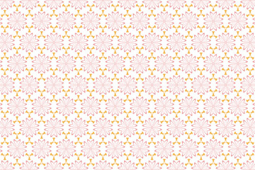 Geometric seamless pattern of pink and gold color ethnic motifs for wallpapers and background.