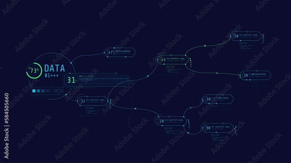 Aufkleber abstract animated multi-component hud diagram with infographics.