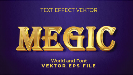 Editable text effect magic, 3d wizard and witch font style