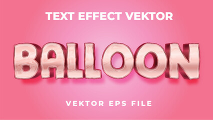 balloon 3d editable text effect