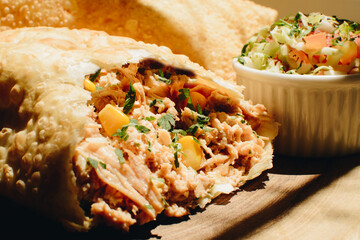 Chicken Fried Pastry, Brazilian Street Food Pastel