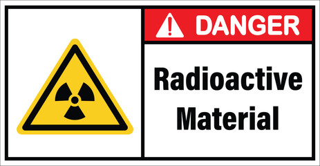 Radioactive material Radioactive Sign danger.