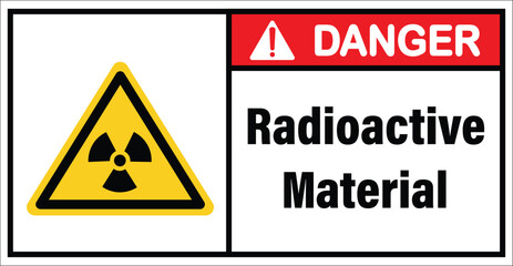 Obraz premium Radioactive material Radioactive Sign danger.