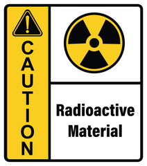 Radioactive material Radioactive Sign caution.