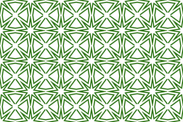 Seamless geometric pattern for wrapping, fabric and ornament. Vector illustration in green color.