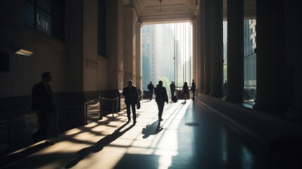 business people walking
