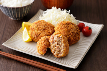美味しそうなビーフメンチカツ