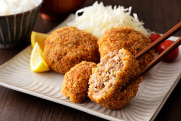 美味しそうなビーフメンチカツ
