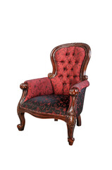 Vintage red silk cloth chair