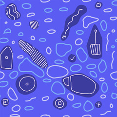 doodle pattern hand drawn sea salt
