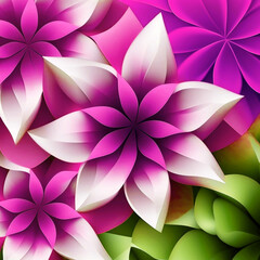 【Generative AI】ピンクと白の花の模様の壁紙背景