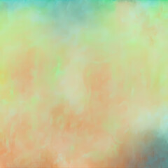 A grunge-style watercolor background with a blend of multicolor paint creates a rough, rustic texture