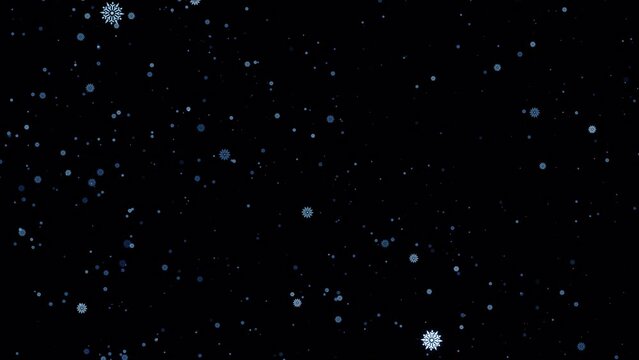 Snowflakes transition on alpha background in 4K