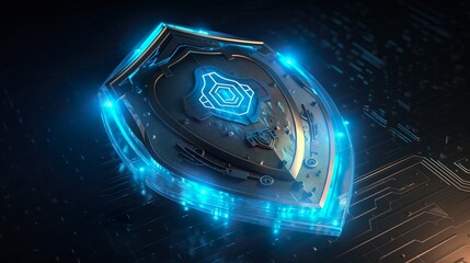 generative ai, cyber security, shiled, modern robotic, futuristic, digital, cybertech, robot, matrix, hologram, high-tech, fantasy, systems, world tech, cybernet, computer, metal, augmented reality, 