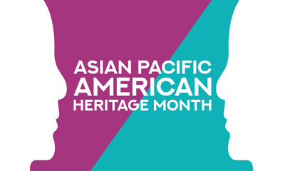 Asian Pacific American Heritage Month. Celebrated in May. banner design template Vector illustration.