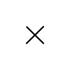 Simple cross line icon. Stroke pictogram. Vector illustration isolated on a white background. Premium quality symbol. Vector sign for mobile app and web sites.