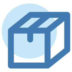 Obraz premium Simple cardboard box icon