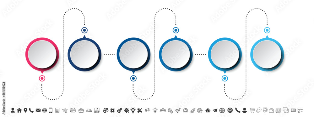Poster blank and clean. steps business data visualization timeline process infographic template design