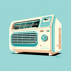 Fototapeta premium Illustration of air conditioner, generated by AI