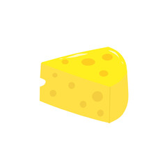 Illustration of cheese pieces can be used for icons or symbols