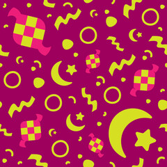 Eid Al-Fitr Islamic Vector Seamless Pattern