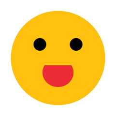 facial expression flat icon of emoticon