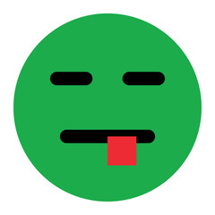 facial expression flat icon of emoticon