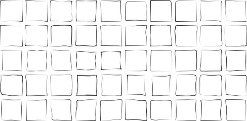 Grunge Square shape filled black 50 Set