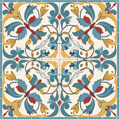 seamless floral pattern for textile design