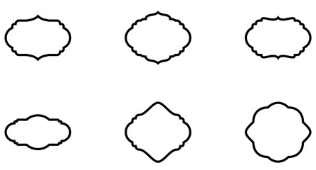 Obraz premium Shield Emblem and Badge Set