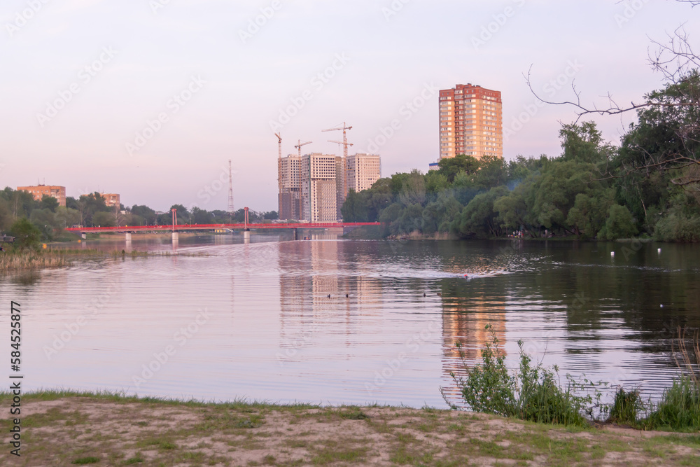 Wall mural moscow region.construction of high-rise buildings. building. new buildings.