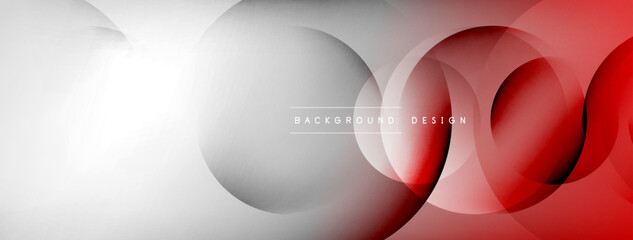 Light geometric abstract background with lines, circles