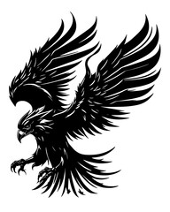 eagle wings out vector illustration
