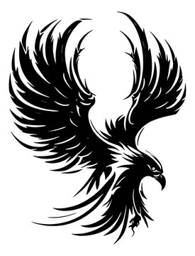 eagle wings out vector illustration