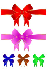 simple vector set 5 various knot tape isolated on white