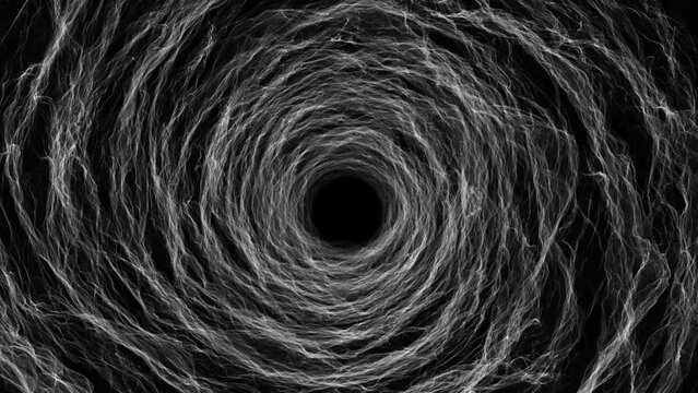 White abstract portal vj loop on alpha background