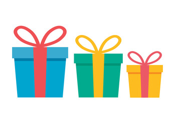 gift boxes with a bow illustration	
