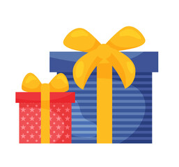 gift boxes with a bow illustration	
