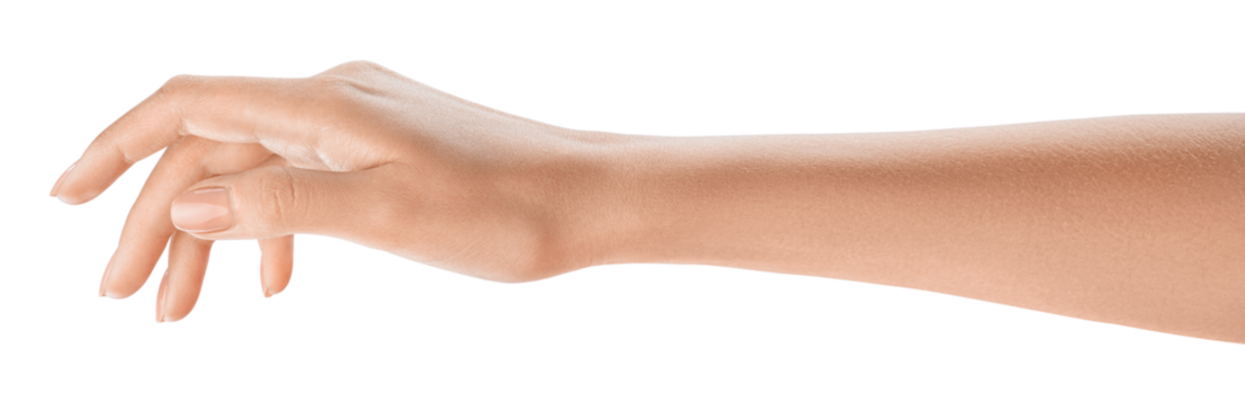 Elegant female hand, perfect skin, manicure. Hand hold. Sign and gesture. Photograph of a woman's hand, emphasizing community and togetherness.