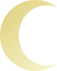 Crescent Moon Isolated Illustration in Transparent Background