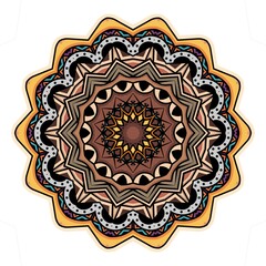 Mandala ornament ethnic decoration. Colorful design element for textile, fabric, frame and border, or fashion paper print.