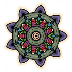 Mandala ornament ethnic decoration. Colorful design element for textile, fabric, frame and border, or fashion paper print.